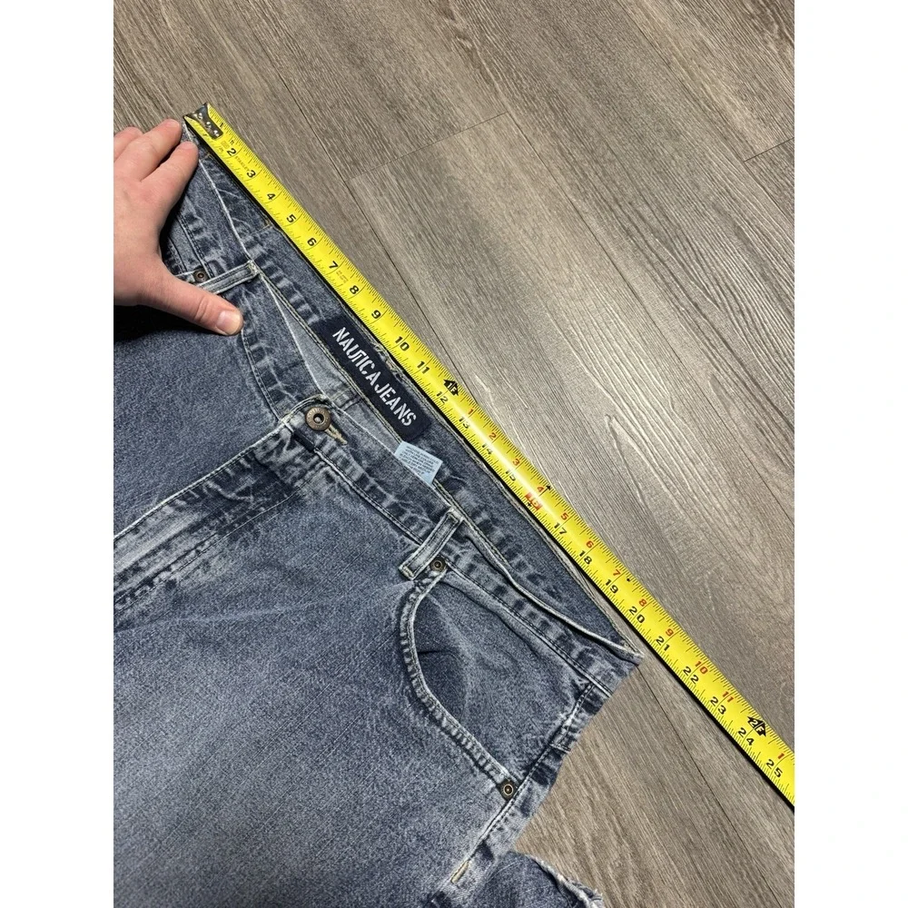 Vintage Nautica Jean Shorts Men's 40‎ Mid Wash Denim Carpenter  baggy 90s Skater